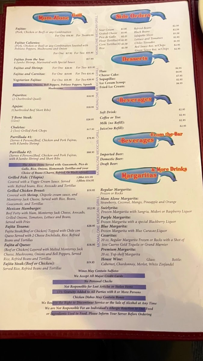 Menu Mom Alone Mexican Grill-1