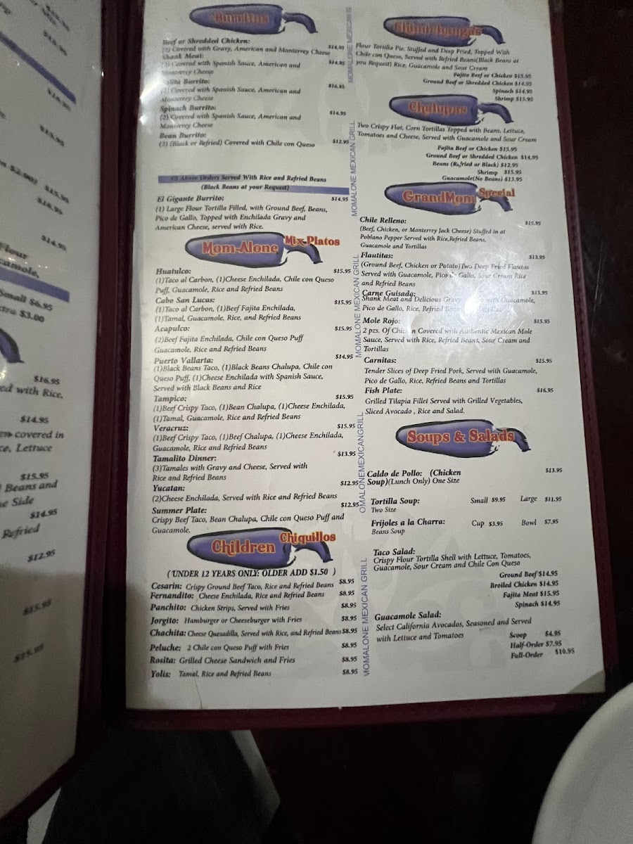 Menu Mom Alone Mexican Grill-2