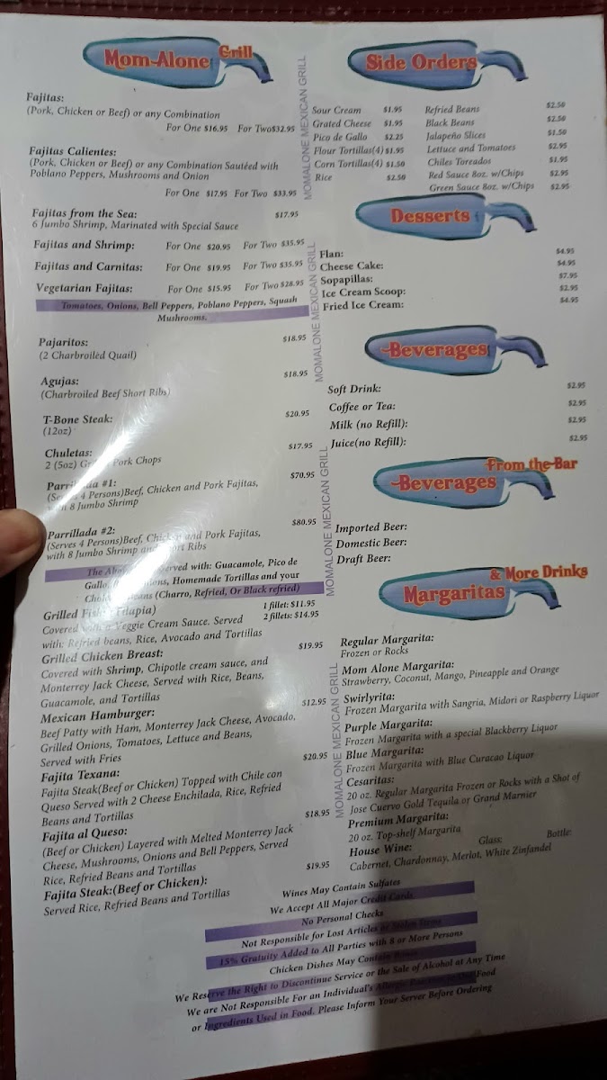 Menu Mom Alone Mexican Grill-4