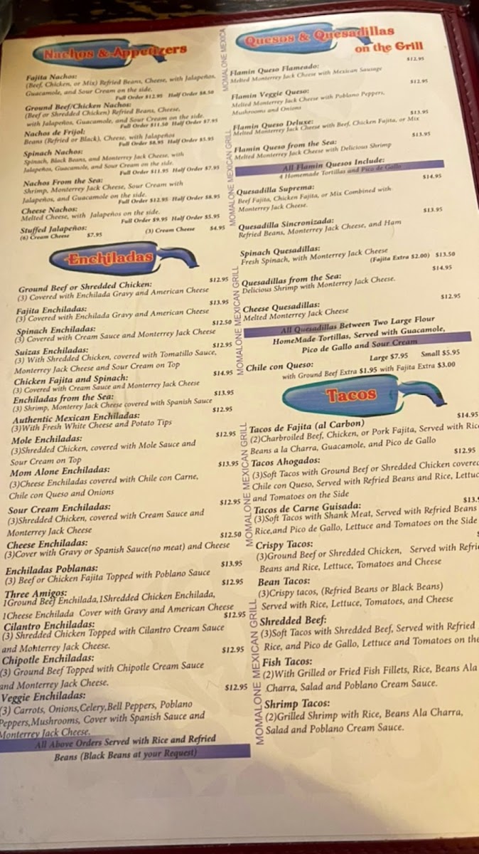 Menu Mom Alone Mexican Grill-7